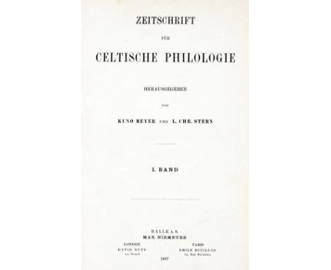 Celtic Periodical: Meyer (Kuno), Stern (L.C.), Thurneysen (R.) &amp; Pokorny (J.) &amp; others.&nbsp;Zeitschrift fur Celtisch