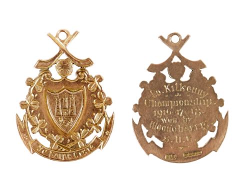 The 1916 Kilkenny Hurling Final - At Last! [G.A.A.,] Medal, Kilkenny 1916-18 [Mooncoin], a 9ct gold Medal, the obverse with p