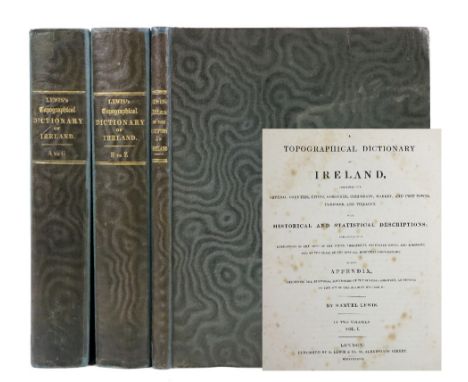 Lewis (Samuel)&nbsp;A Topographical Dictionary of Ireland, 3 vols. (including Atlas), lg. 4to, L. (S. Lewis &amp; Co.) 1888,&