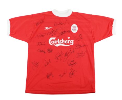 Signed by the 1998-99 Season Liverpool Team Soccer: Premiership, 1998-1999, Liverpool F.C., an Official Team Jersey, issued b