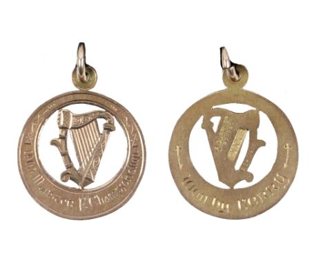 1905 Munster Football Championship Medal: 1905 Football, a 9ct gold circular and pierced decorated Medal, the obverse depicti