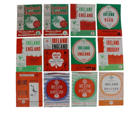 Soccer: I.F.A. 1950's & 60s, a group of Official Match Programmes, Home Internationals, for Northern Ireland at Windsor Park 