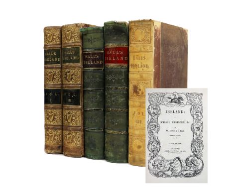 With Hand Coloured Maps Hall (Mr. &amp; Mrs. S.C.)&nbsp;Ireland its Scenery, Character etc.,&nbsp;5 vols. mixed, (with duplic