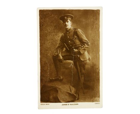 Republican Postcard: An original Photograph Postcard of James O'Sullivan, Captain in the Dublin Brigade, Irish Volunteers 191
