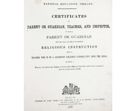 Co's Wexford &amp; Laois Irish National Schools: One Volume,&nbsp;Corporal Punishment Book for Ferns Boys National School,&nb