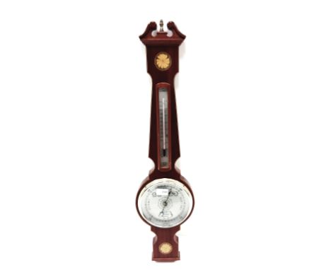 Edw Style Inlaid Mahogany Barometer