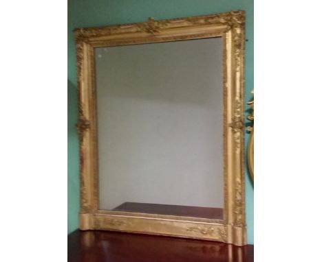 Early 19th Century French Portrait Gilt Mirror Circa 1830 with Original Glass & Backing 