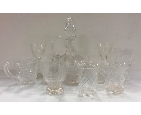 Misc Box , Unusual Decanter, Glasses, Etc.