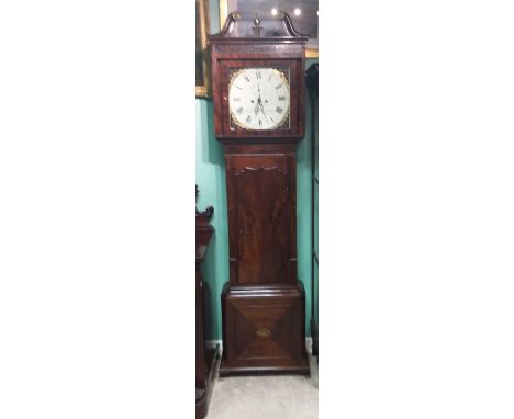 Vict Period Inlaid Mahogany Grandfather Clock