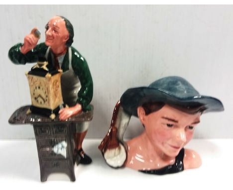 2 Royal Doulton Figures, The Clock Maker & Tom Sawyer