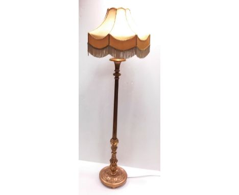Gilded Standard Lamp  Shade