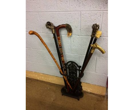 Stick stands and quantity of sticks