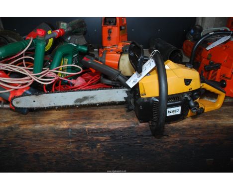 A Tiga chainsaw with chainbrake with 16" cutter bar - good compression.