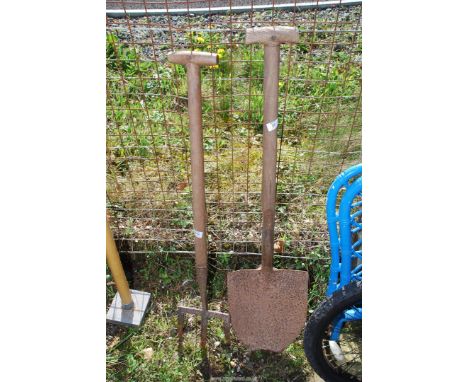 A Blacksmith made three tine fork and an old coal shovel.