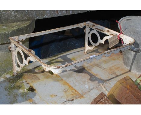 A cast iron wall/wash basin bracket, 24'' wide x 18'' deep.