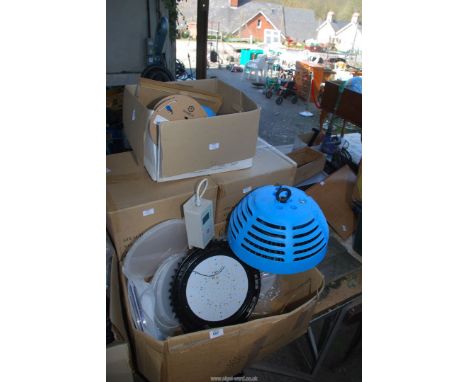 Four boxes of Equilune lights and light guards.