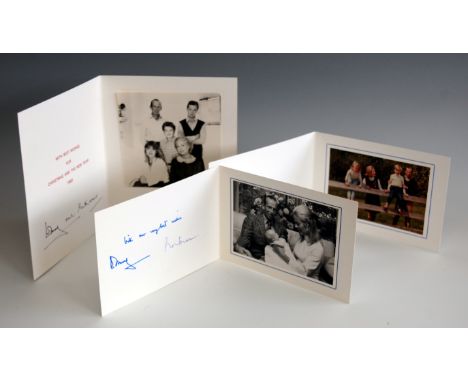 HRH Edward, Duke of Kent, 1969 Christmas greetings card, opening to reveal colour photograph of Edward, Katherine, and a youn