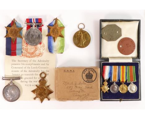 Interesting group of family related medals includes WWI trio to 18518 Pte J R Bates Duke of Cornwall light infantry (D. of Co