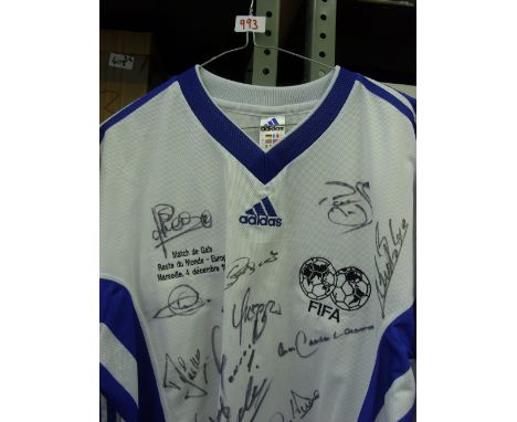 1997/1998 A Europe Signed Shirt from the 'Match De Gala' game held at the World Cup draw at Marseille on 04/12/1997, the shir