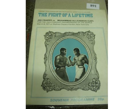 1971 Boxing, Joe Frazier v Muhammad Ali, a programme from the fight at Madison Square Garden on 08/03/1971, this is the CCTV 