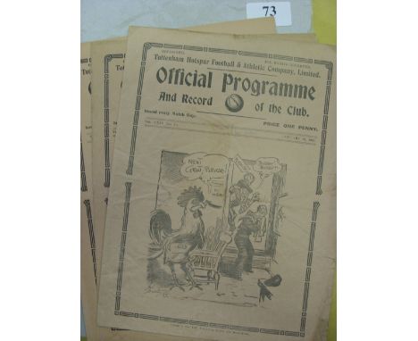 Tottenham, a collection of 3 home programmes from games played in the FA Cup, 30/01/37 Plymouth, 08/01/38 Blackburn, 16/02/38
