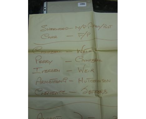 Tottenham/Arsenal, a collection of dressing room/tactics meetings display material, players responsibilites, team formations,