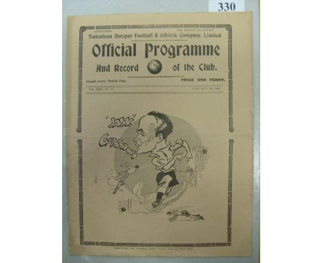 1937/38 Tottenham v New Brighton, a programme from the FA Cup tie played on 26/01/1938.