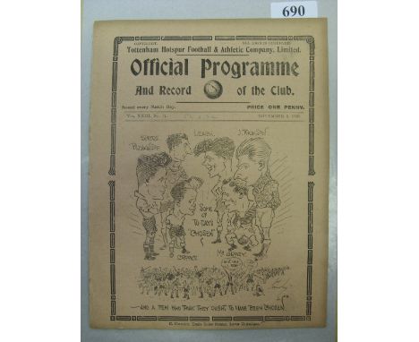 1930/31 The English Football League v The Scottish League, a programme from the game played at Tottenham on 25/11/1930, ex bo