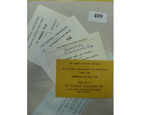 Football Tickets, FA Cup Finals, a collection of 2 very rare tickets, the Finals of 1964 & 1966, both admit to the Stadium an
