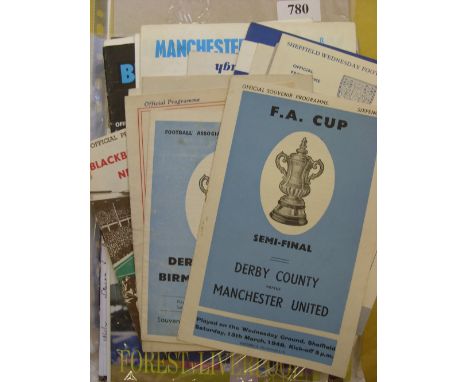FA Cup Semi-Finals, a collection of 30 programmes, being a complete set from games played at Hillsborough from 1945/46 to 199
