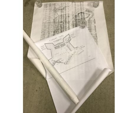 Large scale facsimile plans of British forts and castles.  