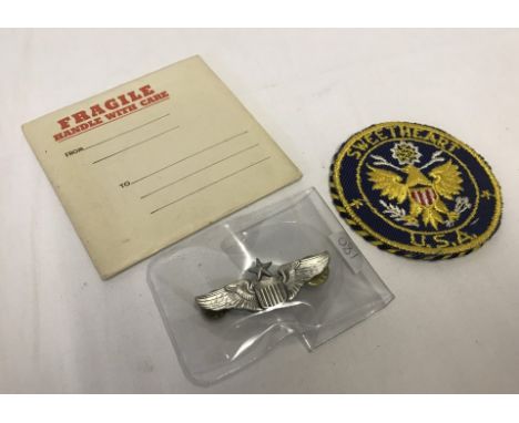 USA sweetheart mirrored patch with badge  
