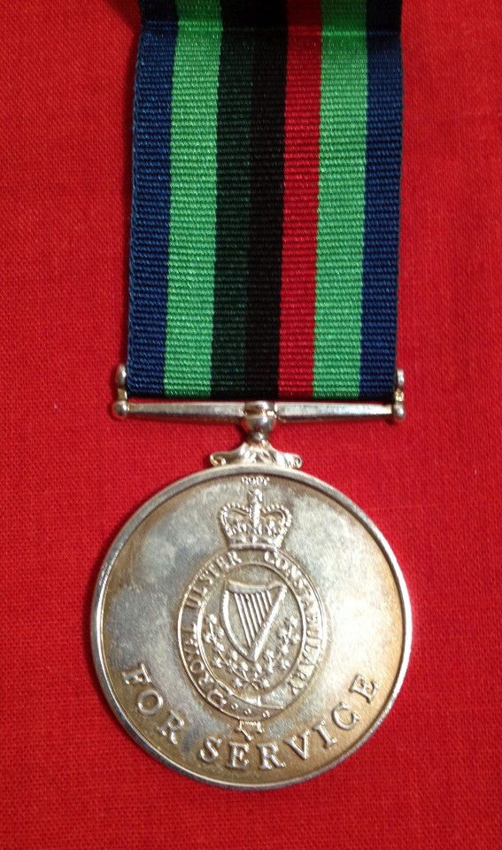 Royal Ulster Constabulary Service Medal QEII - COPY