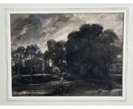 John Constable (1776-1837) mezzotint - House of Mr Golding Constable, 13.5cm x 18cm, in glazed frame
Not laid down, trimmed t