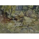 Albert Ribbans (1903-1966) watercolour - Landscape, 24cm x 32cm, signed and framed