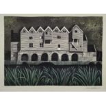 David Gentleman (b.1930) lithograph - Horstead Mill, printed signature and date '66, in glazed frame