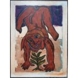 Eileen Cooper RA, mixed media on masonite