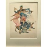 D. Pullinger, 1956, watercolour - Caribbean Band, signed, mounted