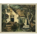 South African School, 'Boerenhuis in Veur', signed print