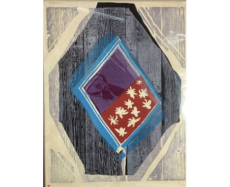 Trevor Allen (1939-2008) serigraph in colours - Purple Haze, signed and inscribed 1967 69 x 60cm, glazed frame