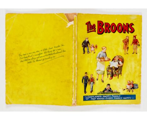 Broons Book 3 (1948). Paw reads the paper, the twins read The Dandy, Maw gets the tea! General overall wear, back cover top c