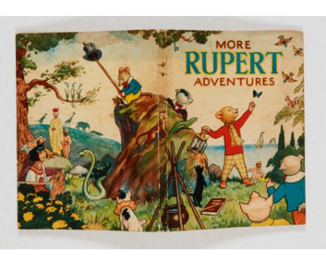 More Rupert Adventures (1943). Light foxing and crease to front cover, pen dedication, clean white pages [vg+]