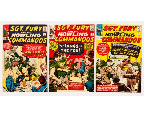 Sgt. Fury (1963-64) 4, 6, 7. All cents copies. #4 has light ink owner name to rear inside page [fn-], 6 [fn], 7 [fn+] (3). No