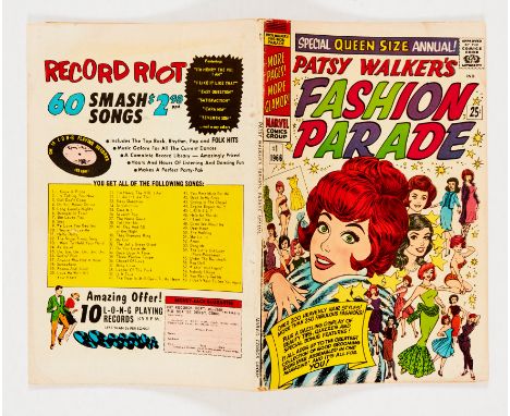 Patsy Walker's Fashion Parade 1 (1966). Cents copy. Some spine wear with light moisture stain to top and bottom cover corners