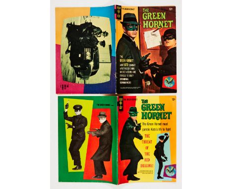 Green Hornet (1966 Gold Key) 1, 2. Both cents copies. #1 cover off lower staple, cream pages [gd/vg], #2 cream/light tan page