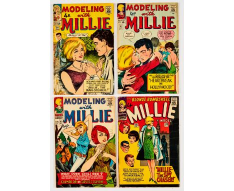 Modeling with Millie (1965) 39, 42, 49. With Millie the Model 140 (1966). '4p' marker prices to covers [gd/vg-] (4). No Reser