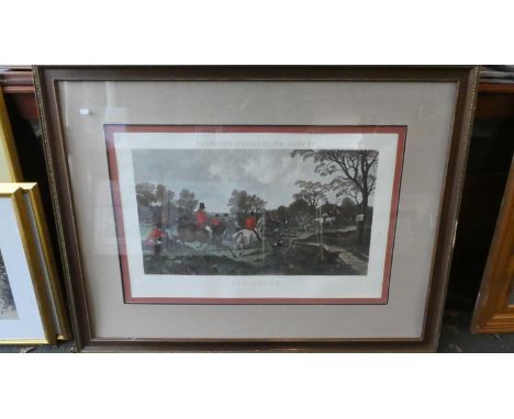 A Large Herring's Hunting Print, The Death, Frame 179cm Wide 