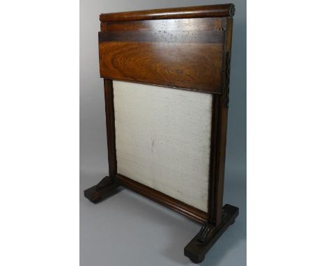 A 19th Century Rosewood Prayer Lectern/Confession Screen with Hinged Shelf and Rise and Fall Panel, 47cm Wide 