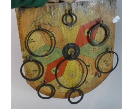 A Vintage Wall Hanging Quoits Game, 32cm High 