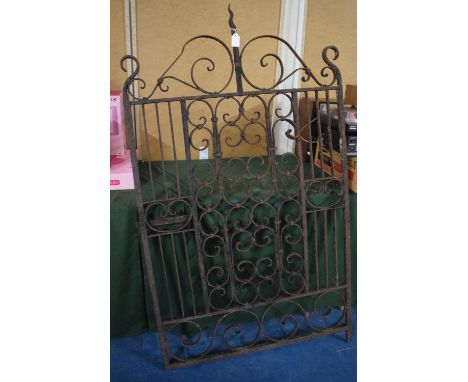A Vintage Wrought Iron Garden Gate, 91cm Wide x 151cm high 